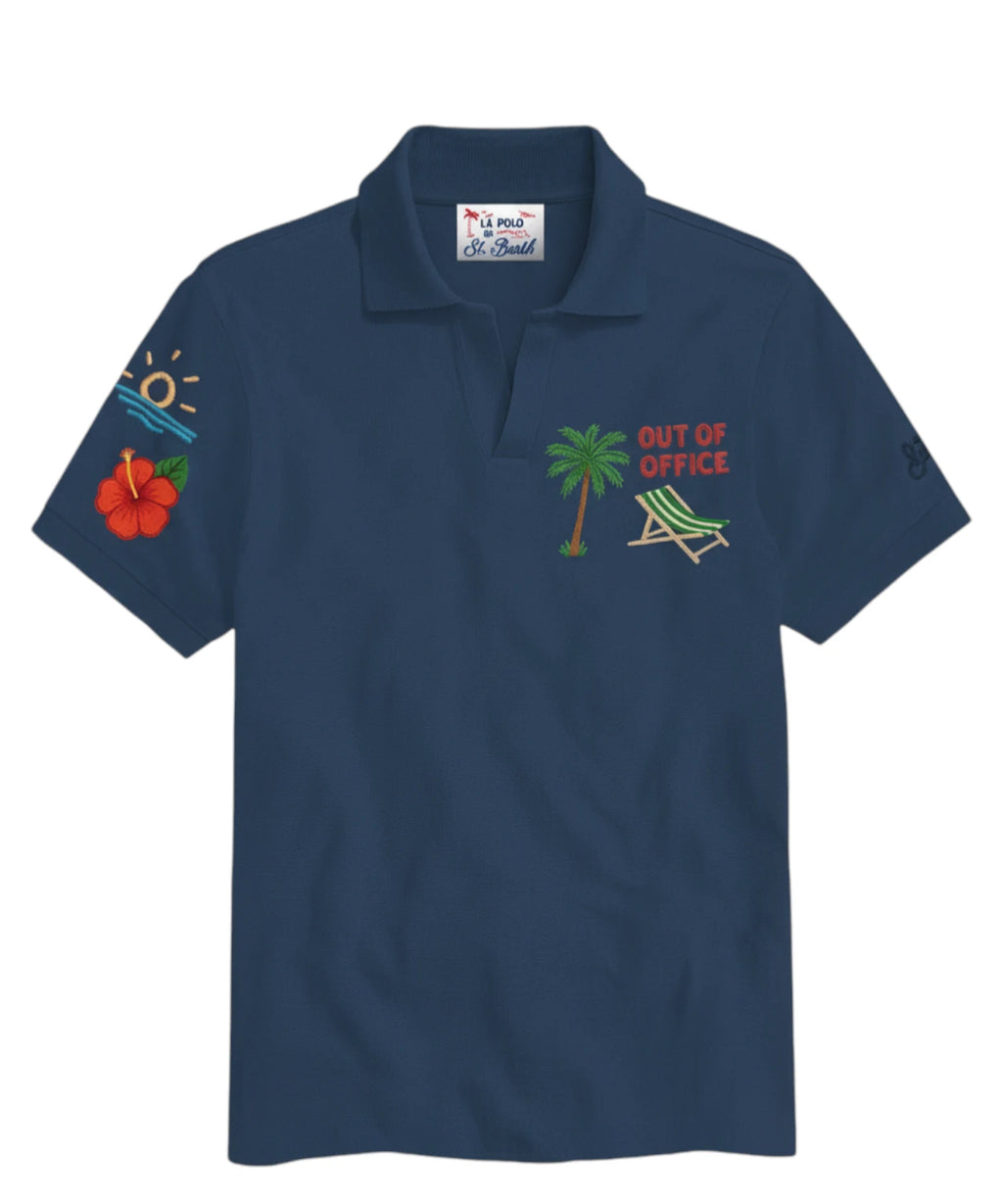 Polo Homme MC2 Saint Barth Charles avec Broderies Out of Office