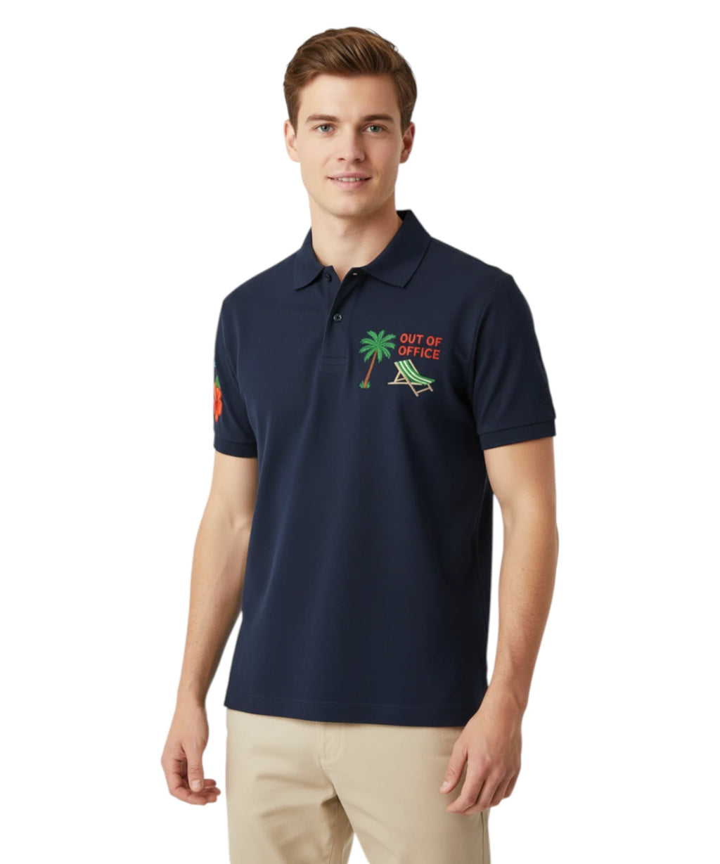 Polo Homme MC2 Saint Barth Charles avec Broderies Out of Office