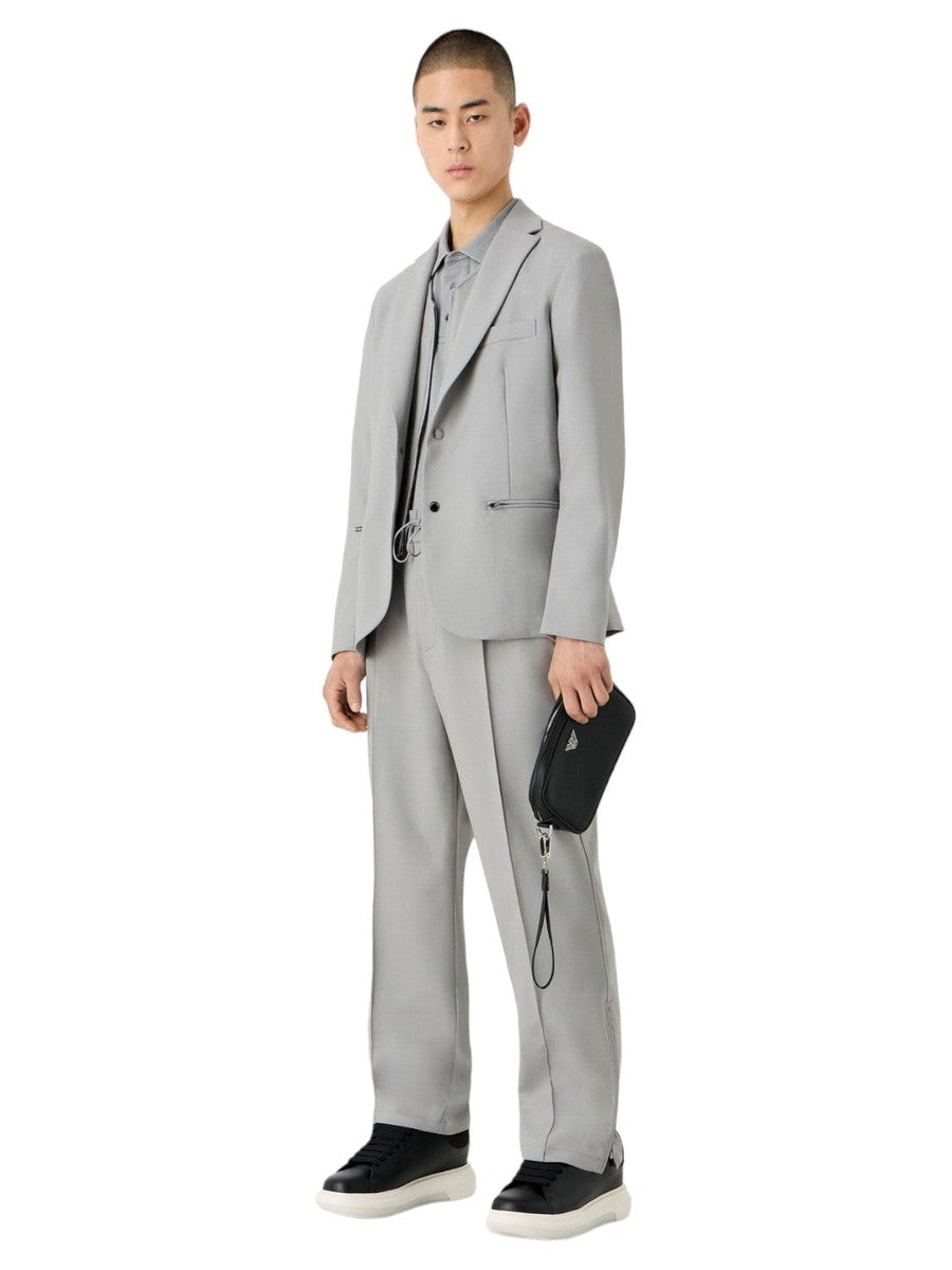 Polo in piquet mercerizzato con profili chevron-Emporio Armani-Polo-Vittorio Citro Boutique