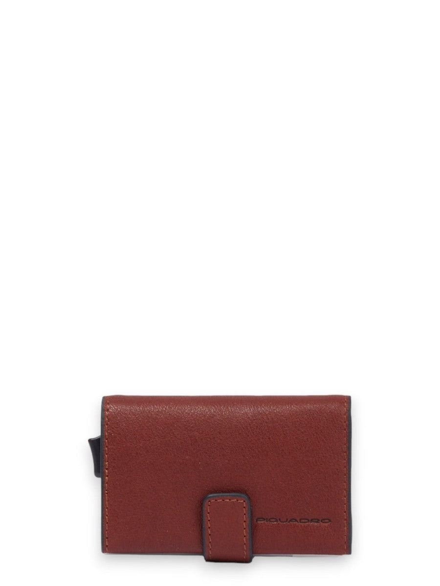 Porta carte di credito in metallo black square-Portafogli-Piquadro-Vittorio Citro Boutique