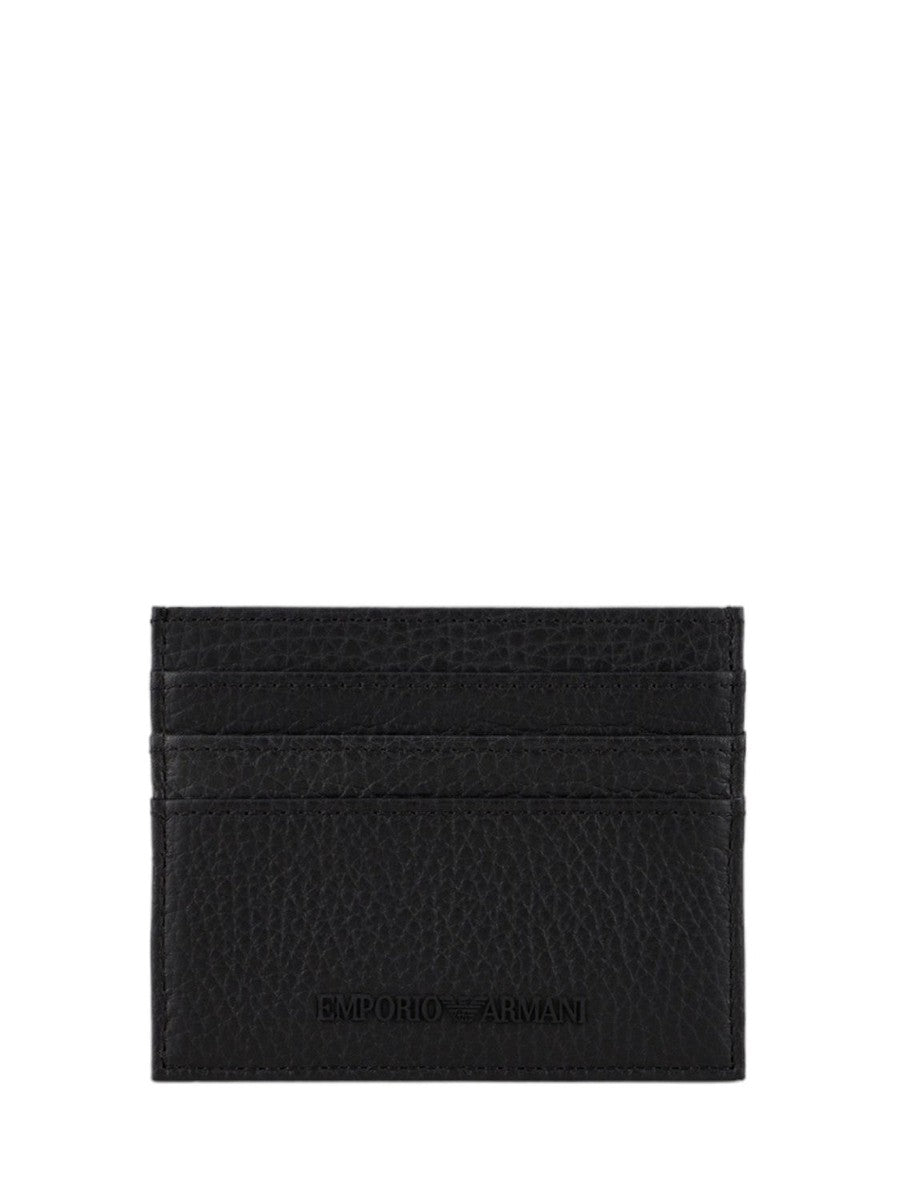 Portacarte in pelle bottalata-Emporio Armani-Portafogli-Vittorio Citro Boutique
