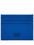 Portacarte in pelle rigenerata saffiano aquila gommata-Emporio Armani-Portafogli-Vittorio Citro Boutique