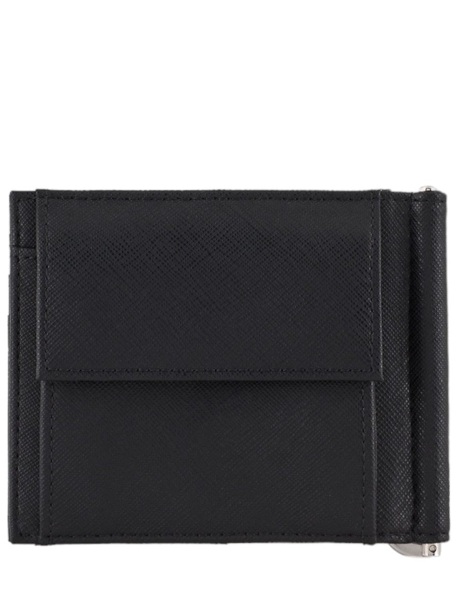 Portafoglio compatto in pelle rigenerata-Emporio Armani-Portafogli-Vittorio Citro Boutique