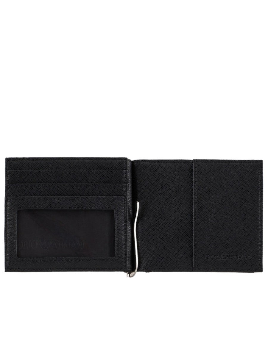 Portafoglio compatto in pelle rigenerata-Emporio Armani-Portafogli-Vittorio Citro Boutique