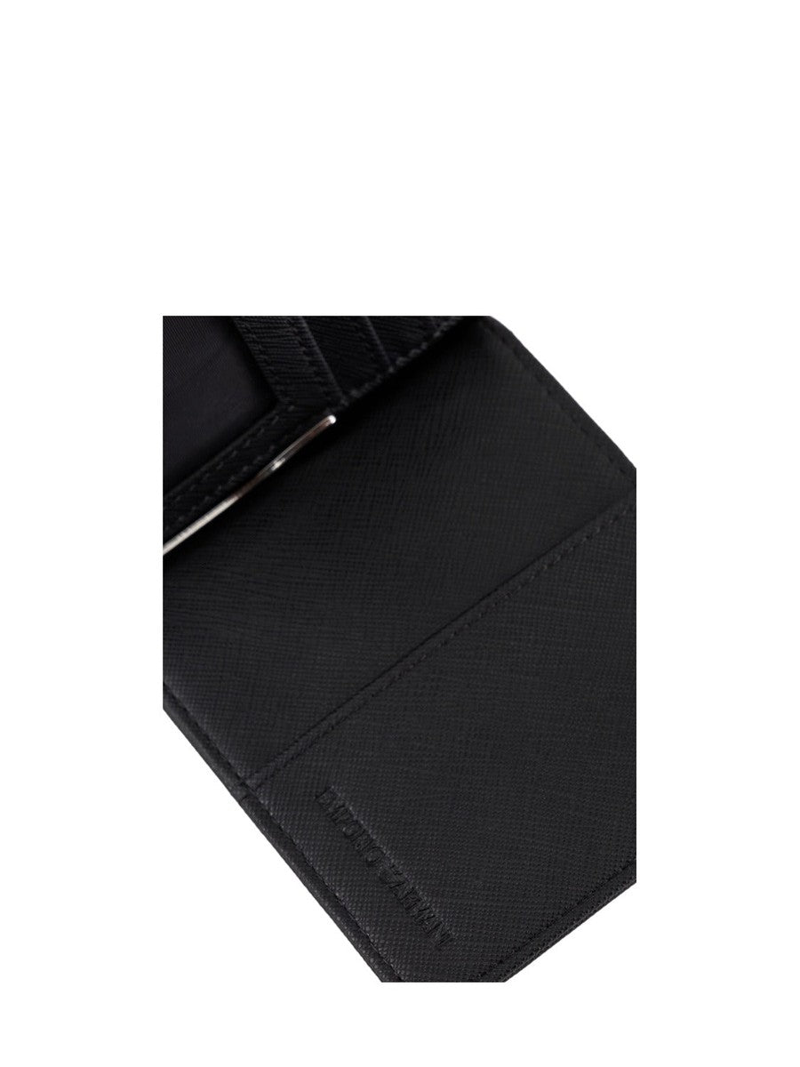 Portafoglio compatto in pelle rigenerata-Emporio Armani-Portafogli-Vittorio Citro Boutique