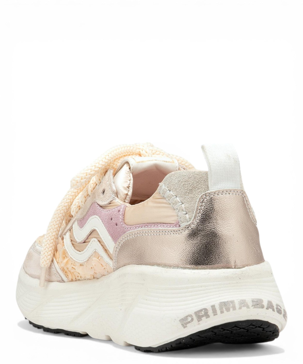 Baskets femme Primabase Fuji en daim et paillettes