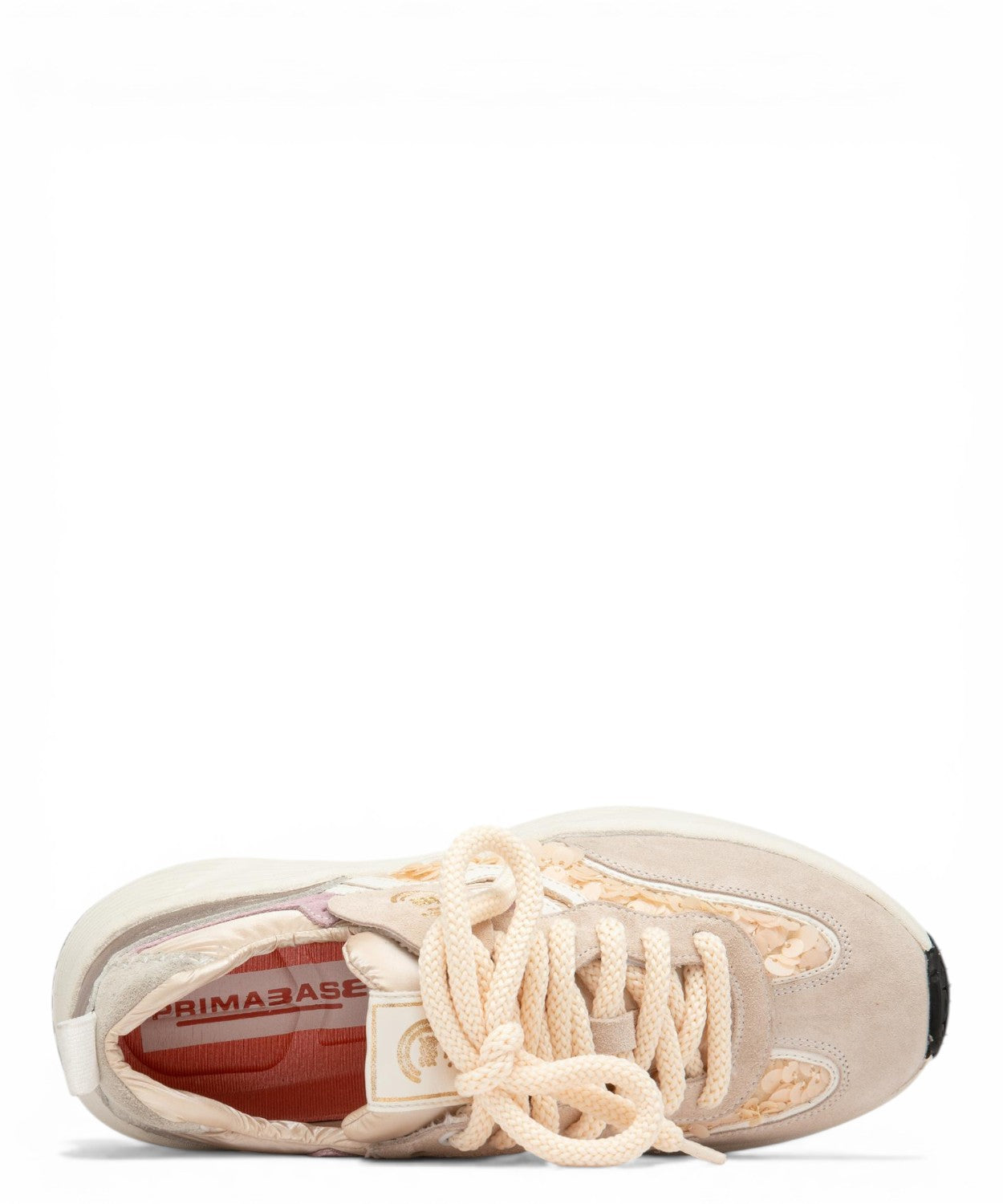 Baskets femme Primabase Fuji en daim et paillettes