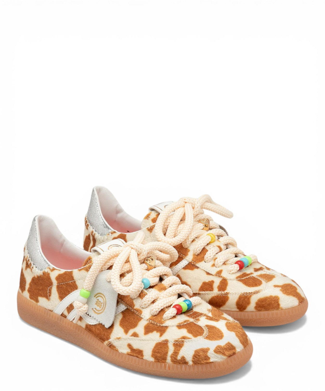 Sneaker polo rétro avec détails argentés et petit cheval