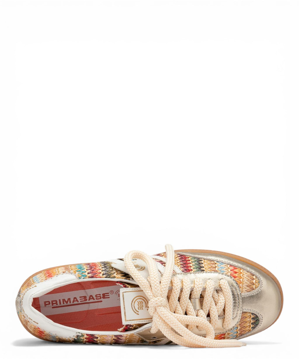 Sneaker polo multicolore à lacets corde
