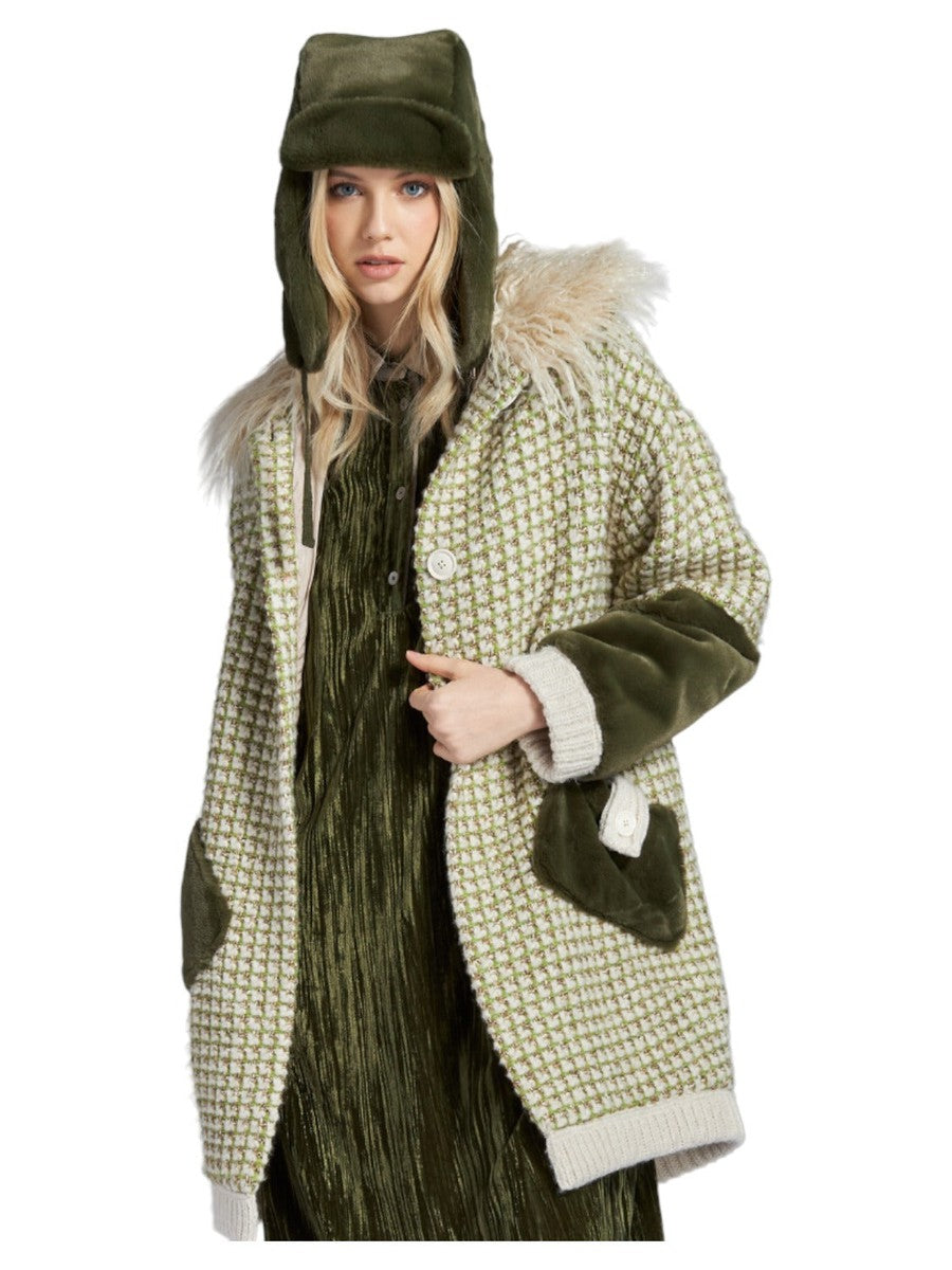 Cappotto mongolia in maglia-Cappotti-Tricot Chic-Vittorio Citro Boutique