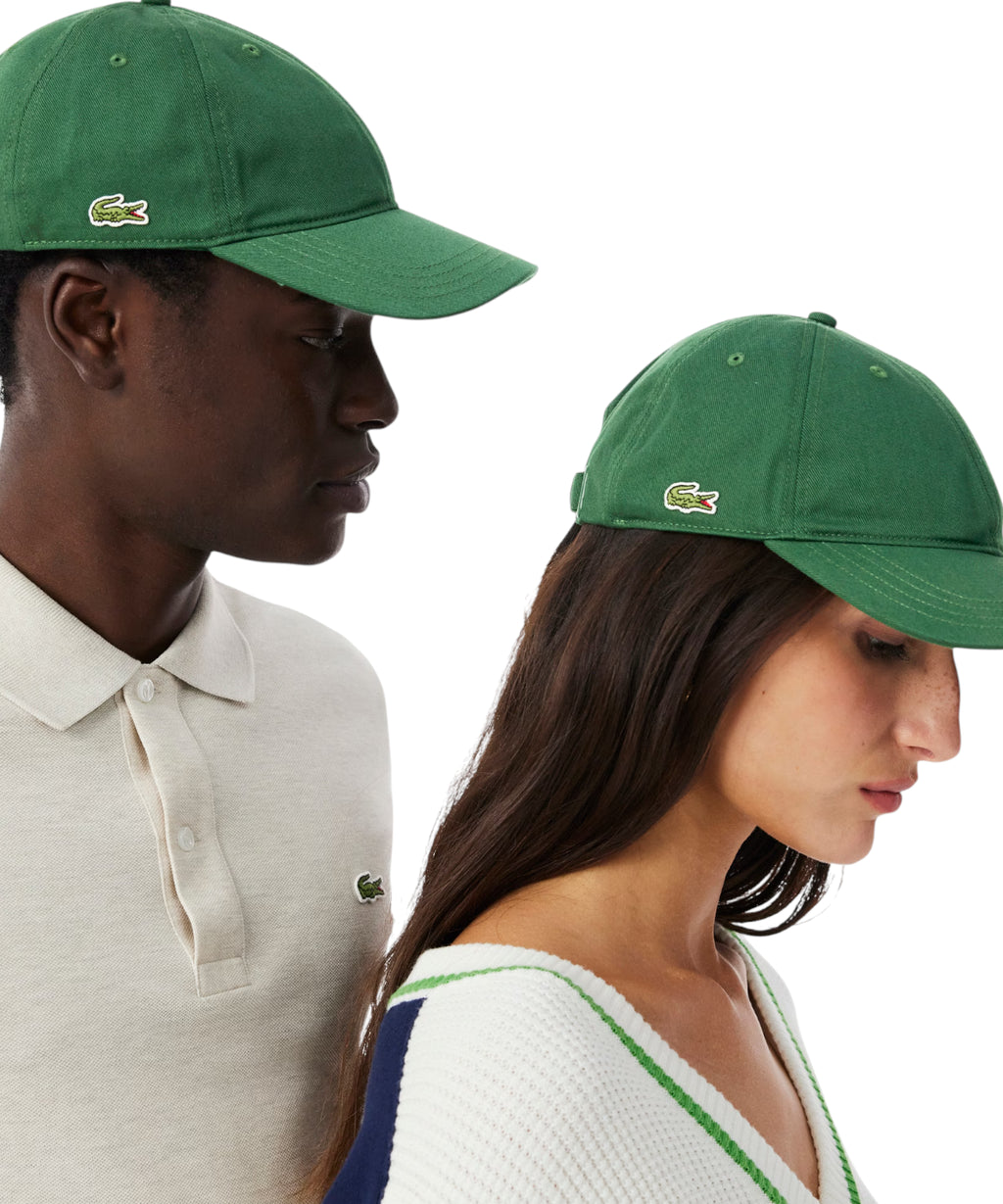 Casquette Lacoste en coton avec crocodile brodé