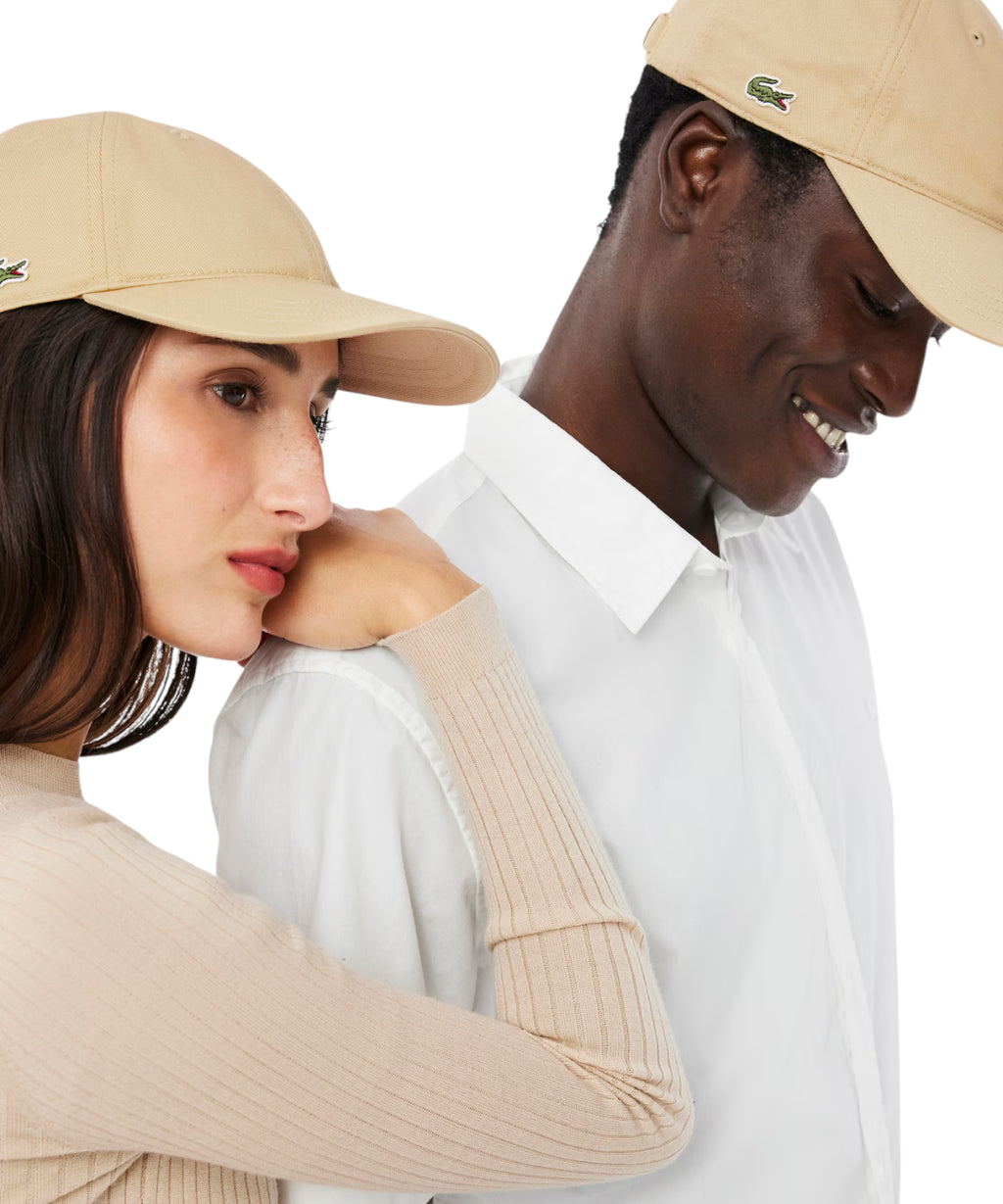 Casquette Lacoste en coton avec crocodile brodé