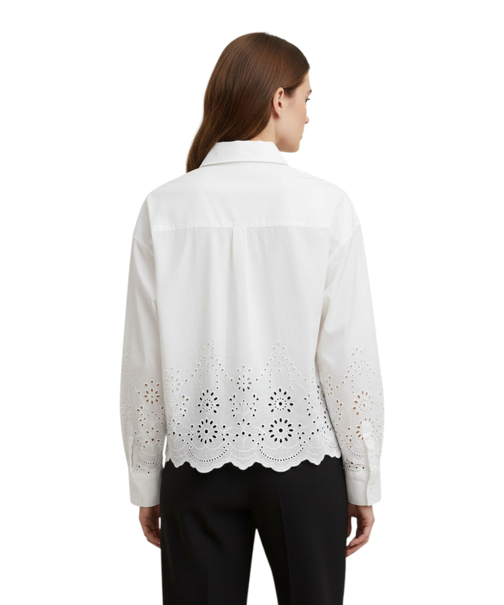 Chemise Oriane MC2 Saint Barth en dentelle sangallo