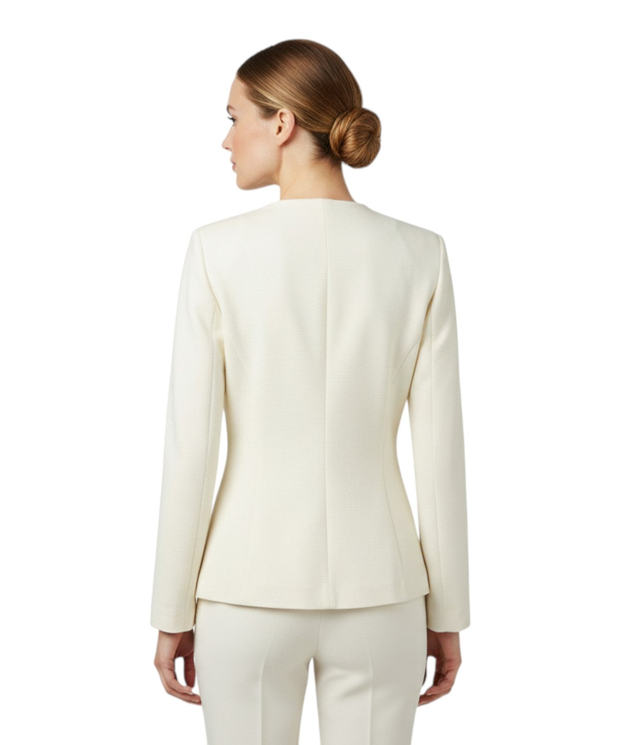 Veste femme en jersey ottoman avec fermeture asymétrique