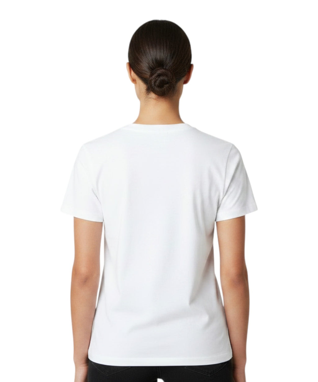 T-shirt Emilie MC2 Saint Barth avec broderie et charm appliqué