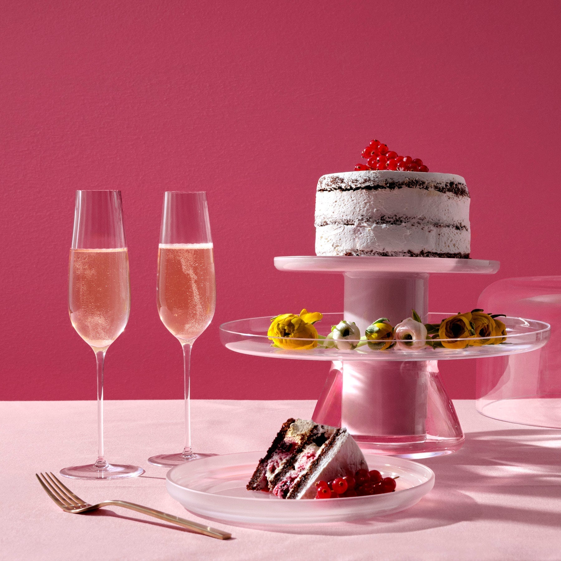 Round Up Set of 2 Sparkling wine glasses-NUDE EU-Sparkling wine glass-Vittorio Citro Boutique