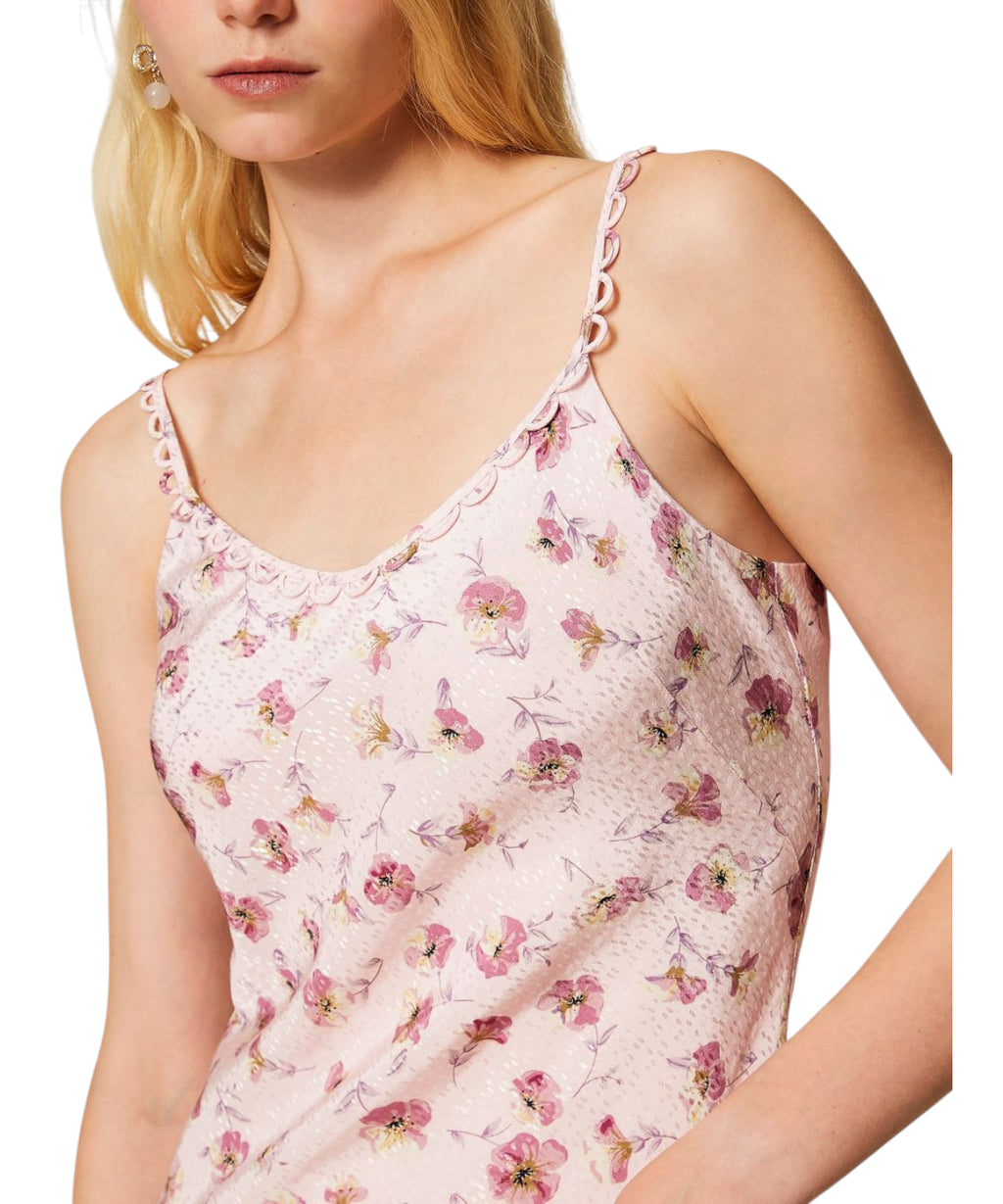 Robe longue fleurie TWINSET en viscose