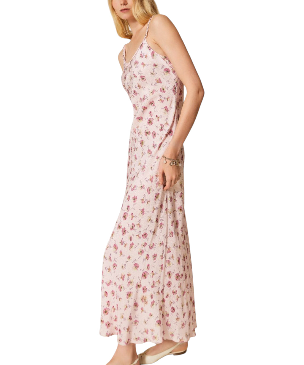 Robe longue fleurie TWINSET en viscose
