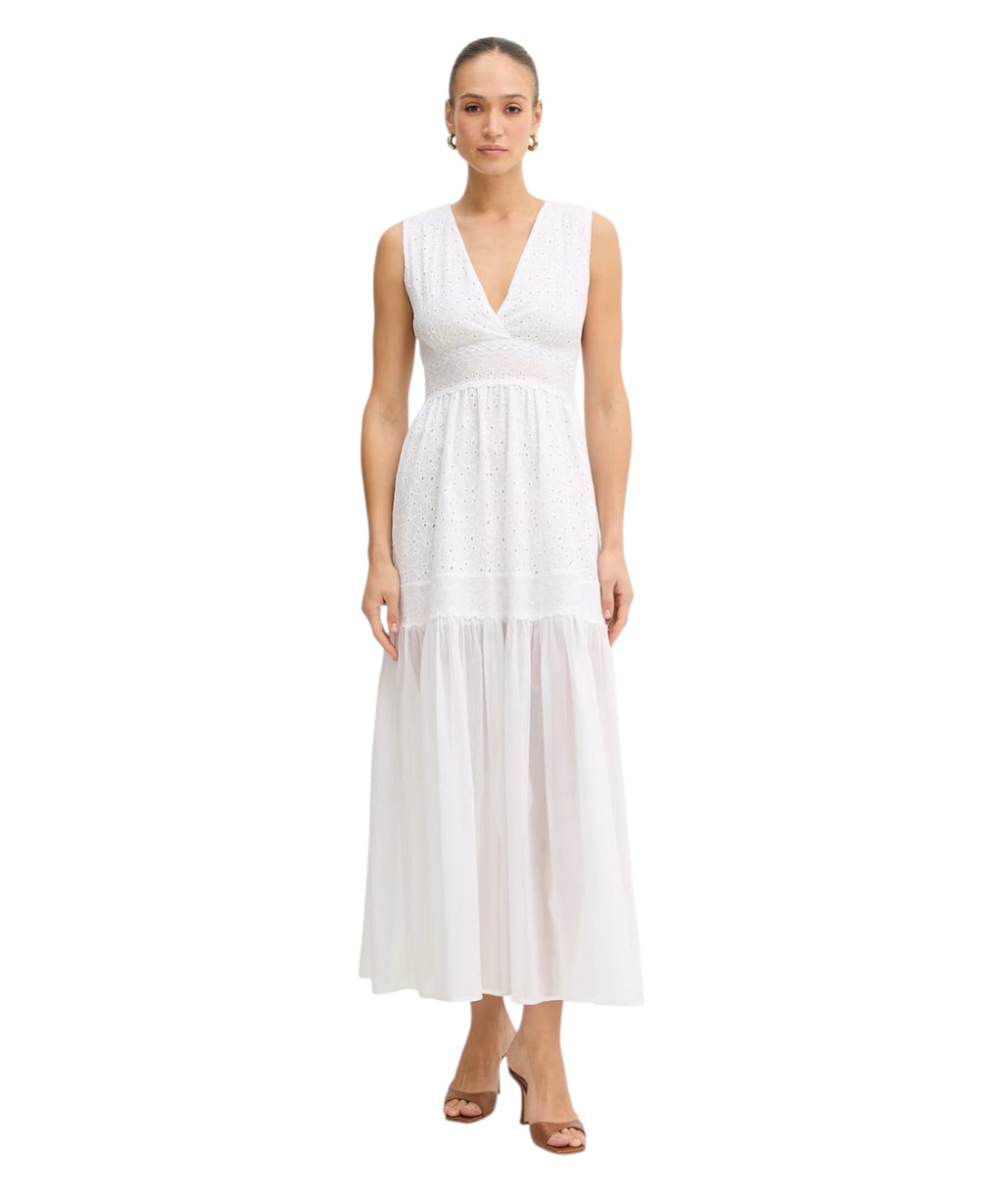 Robe longue Twinset en dentelle Sangallo