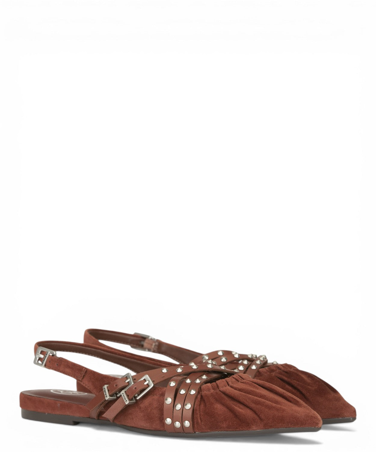 Ballerine slingback Ash Bianca en daim avec clous