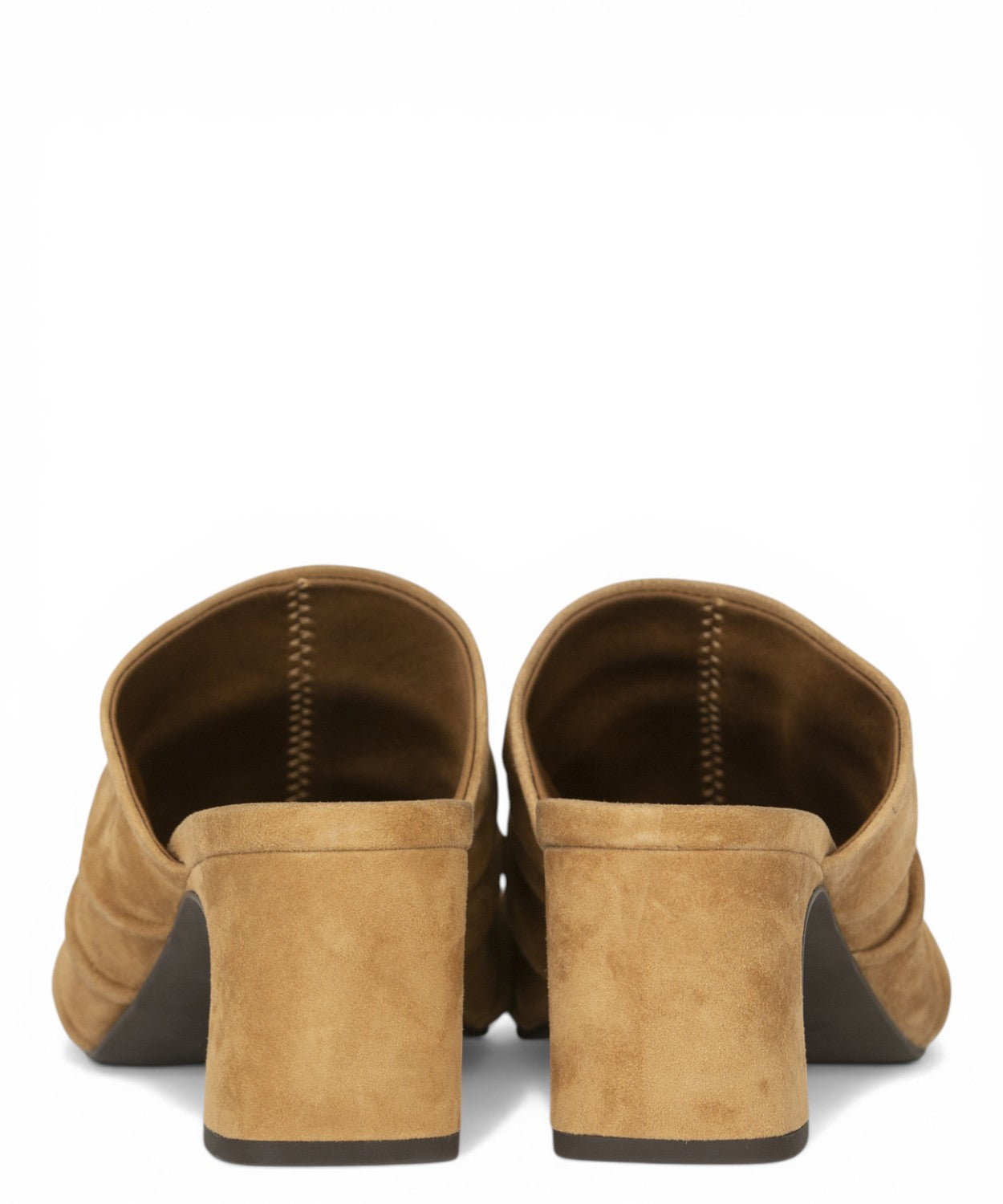 Sandale Eva Ash en suède avec drapé, talon 7,5 cm