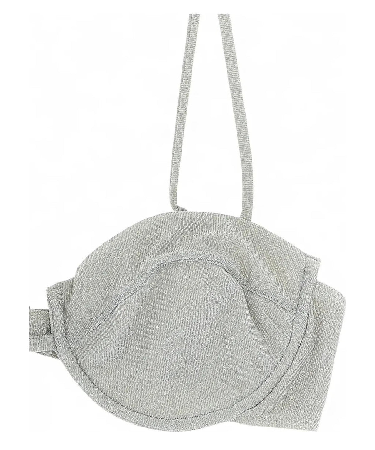 Top a Bralette Salina in Lurex Grigio con Ferretto-Mc2 Saint Barth-Costumi da bagno-Vittorio Citro Boutique