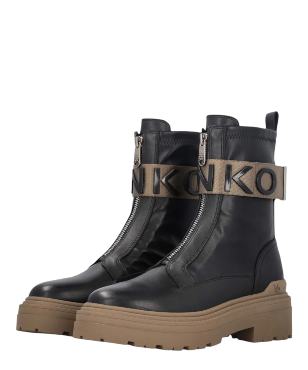 Stivali Platform PINKO con Logo Lettering