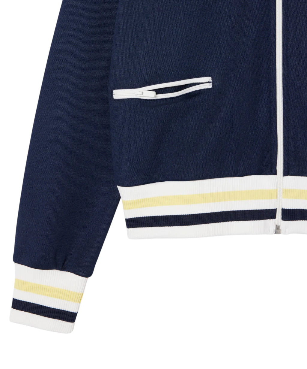 Sweat-shirt zippé Lacoste femme en coton biologique piqué