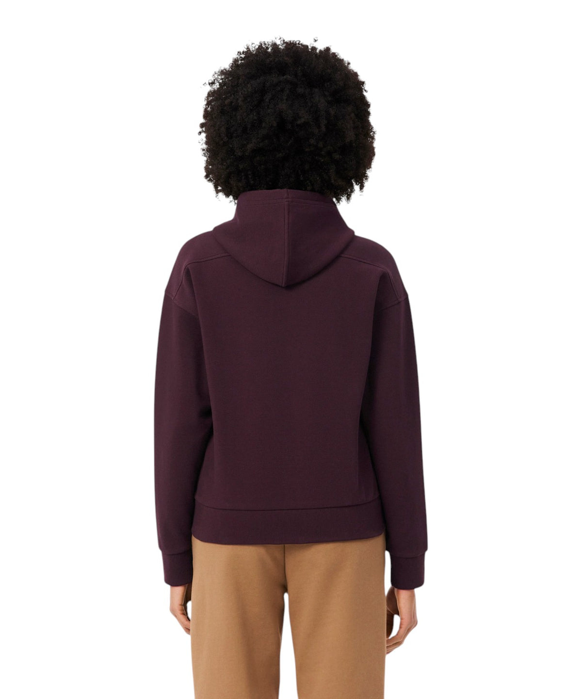 Sweat-shirt Lacoste zippé à capuche en piqué double face