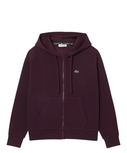 Sweat-shirt Lacoste zippé à capuche en piqué double face