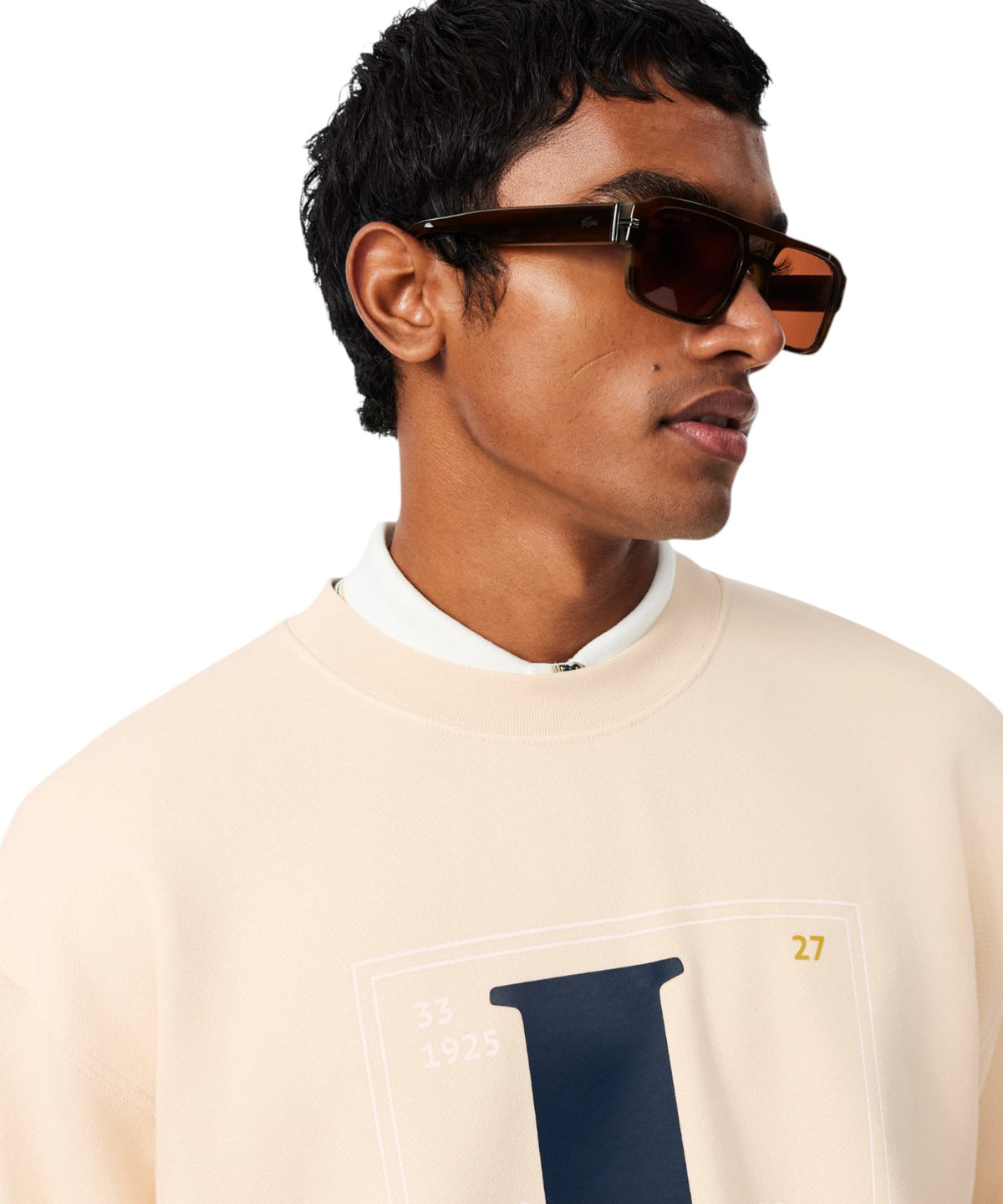 Sweatshirt Homme Lacoste en coton molletonné avec imprimé graphique