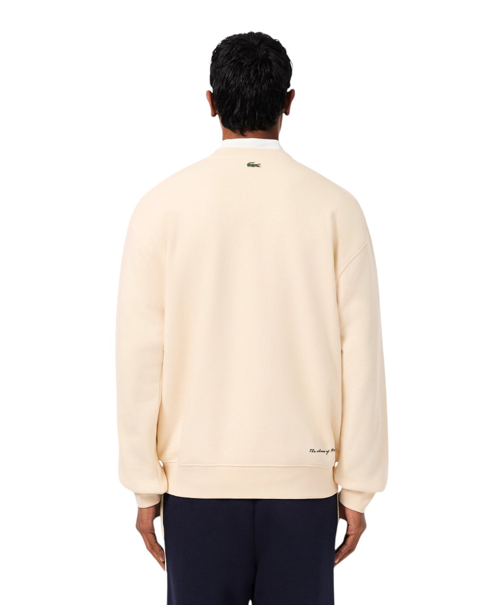 Sweatshirt Homme Lacoste en coton molletonné avec imprimé graphique