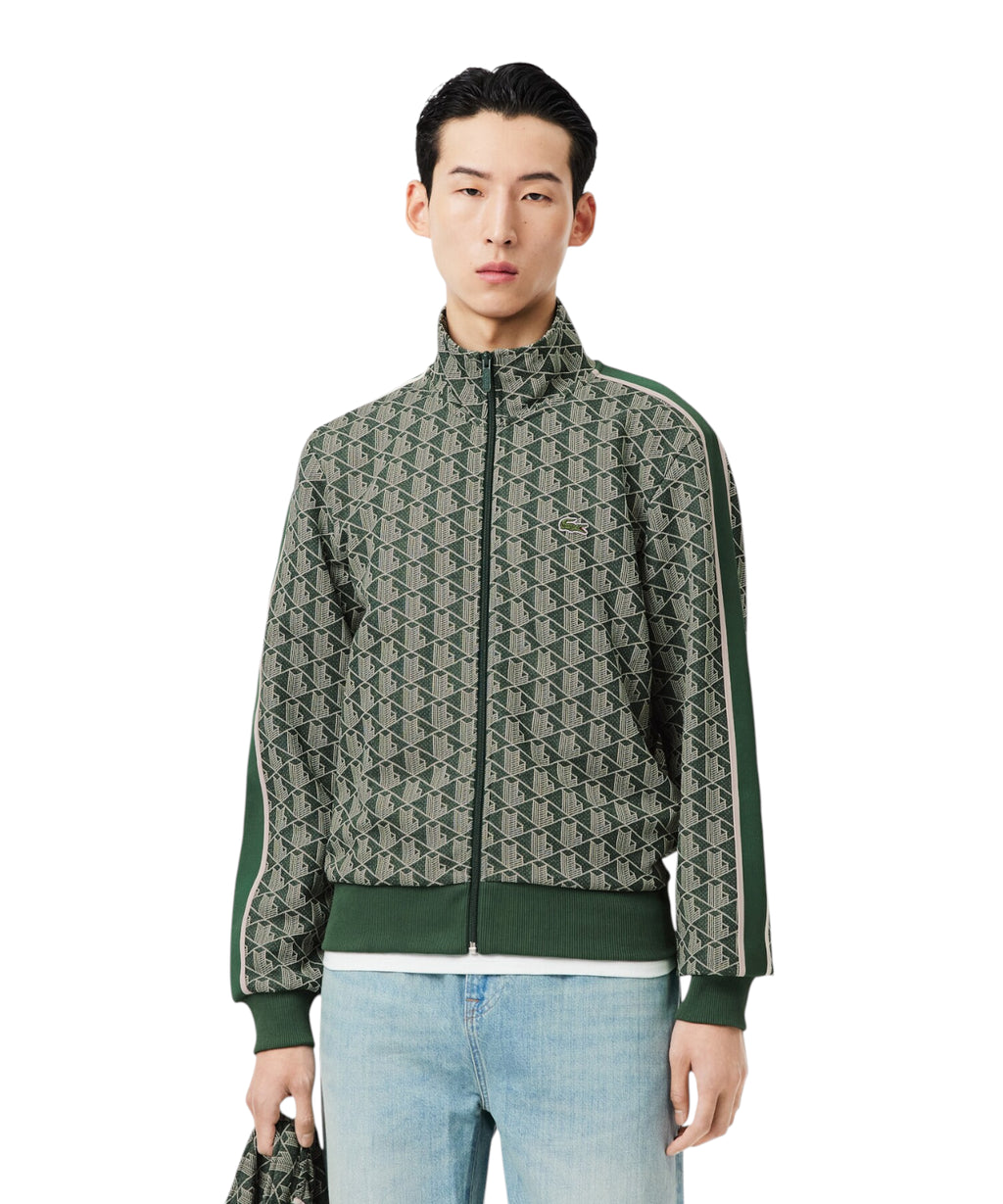 Sweat Lacoste Paris zippé en jacquard