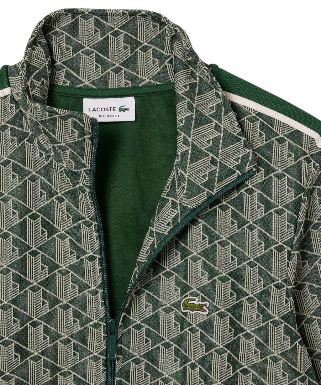 Sweat Lacoste Paris zippé en jacquard