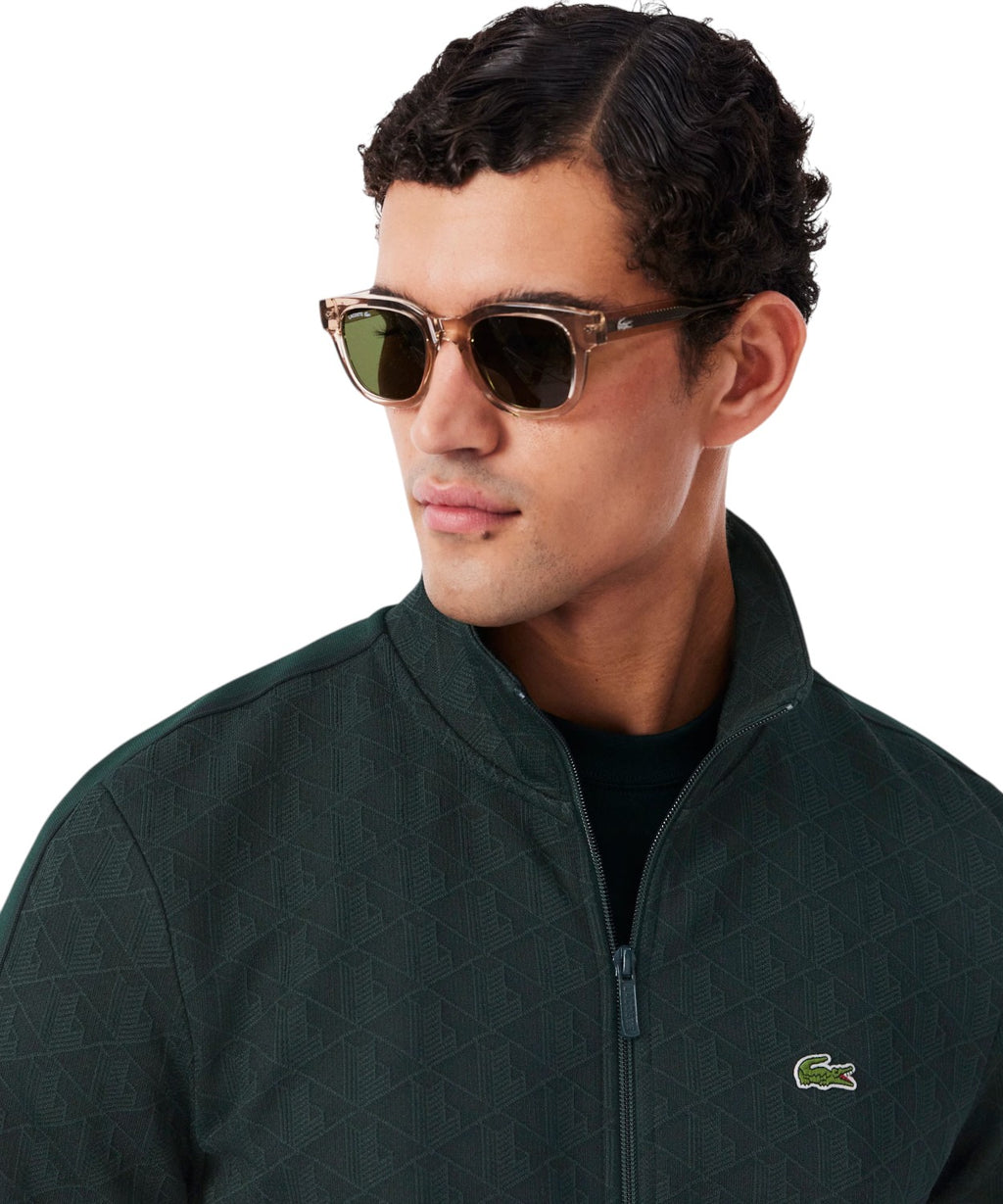 Veste de survêtement homme Lacoste en jacquard avec fermeture éclair