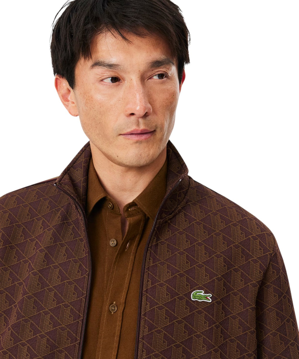 Veste de survêtement homme Lacoste en jacquard avec fermeture éclair