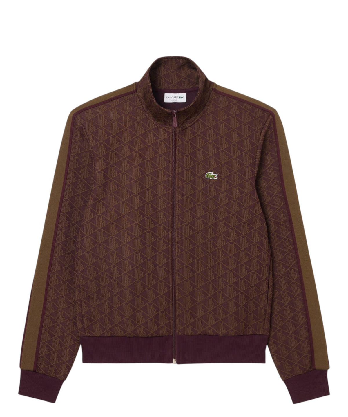 Veste de survêtement homme Lacoste en jacquard avec fermeture éclair