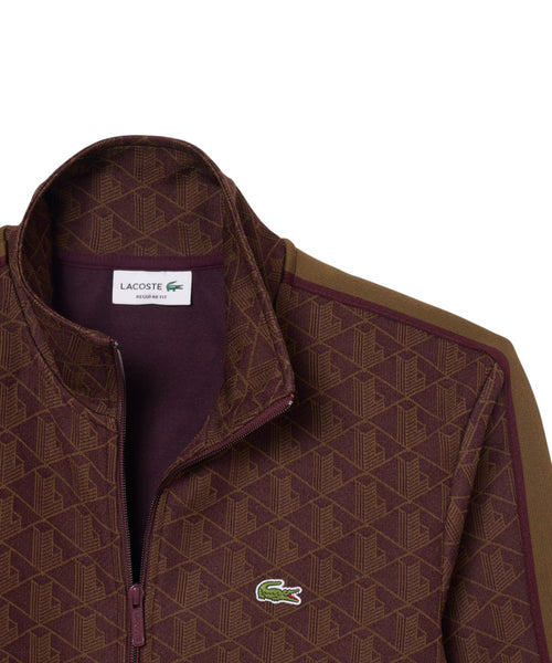 Veste de survêtement homme Lacoste en jacquard avec fermeture éclair
