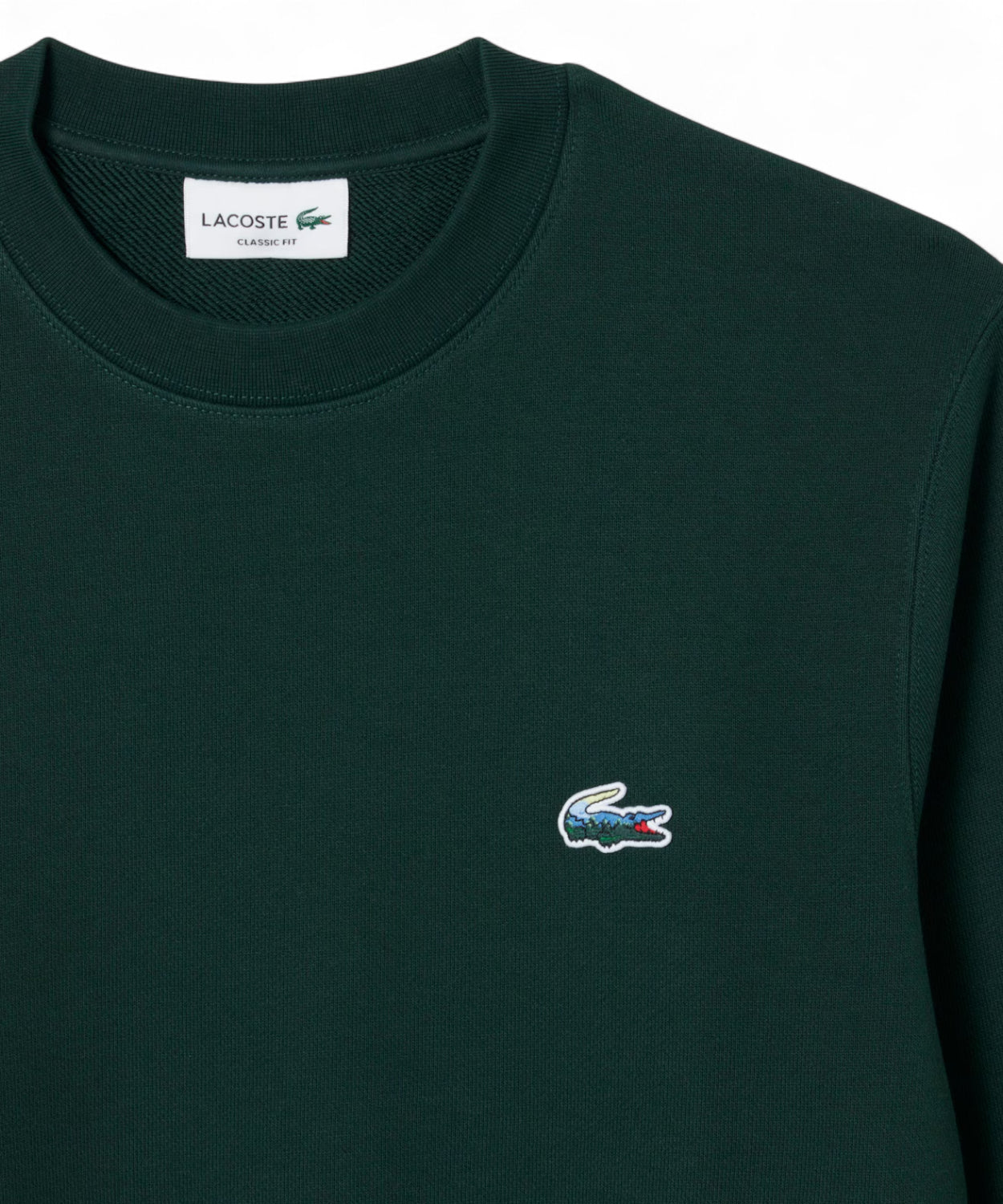 Lacoste Felpa in Cotone con Coccodrillo Paesaggio