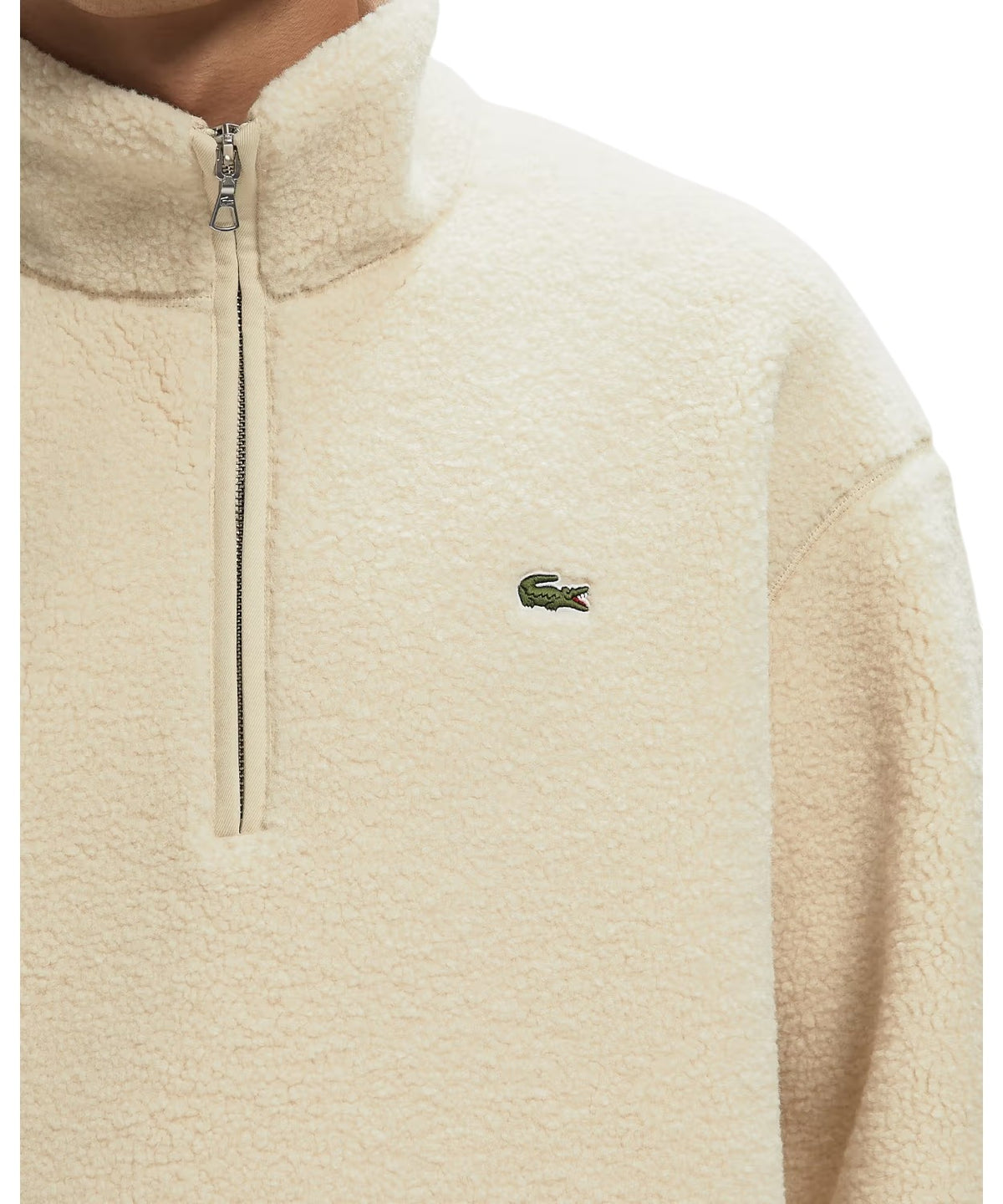 Sweatshirt Homme Lacoste Half-Zip en polaire douce