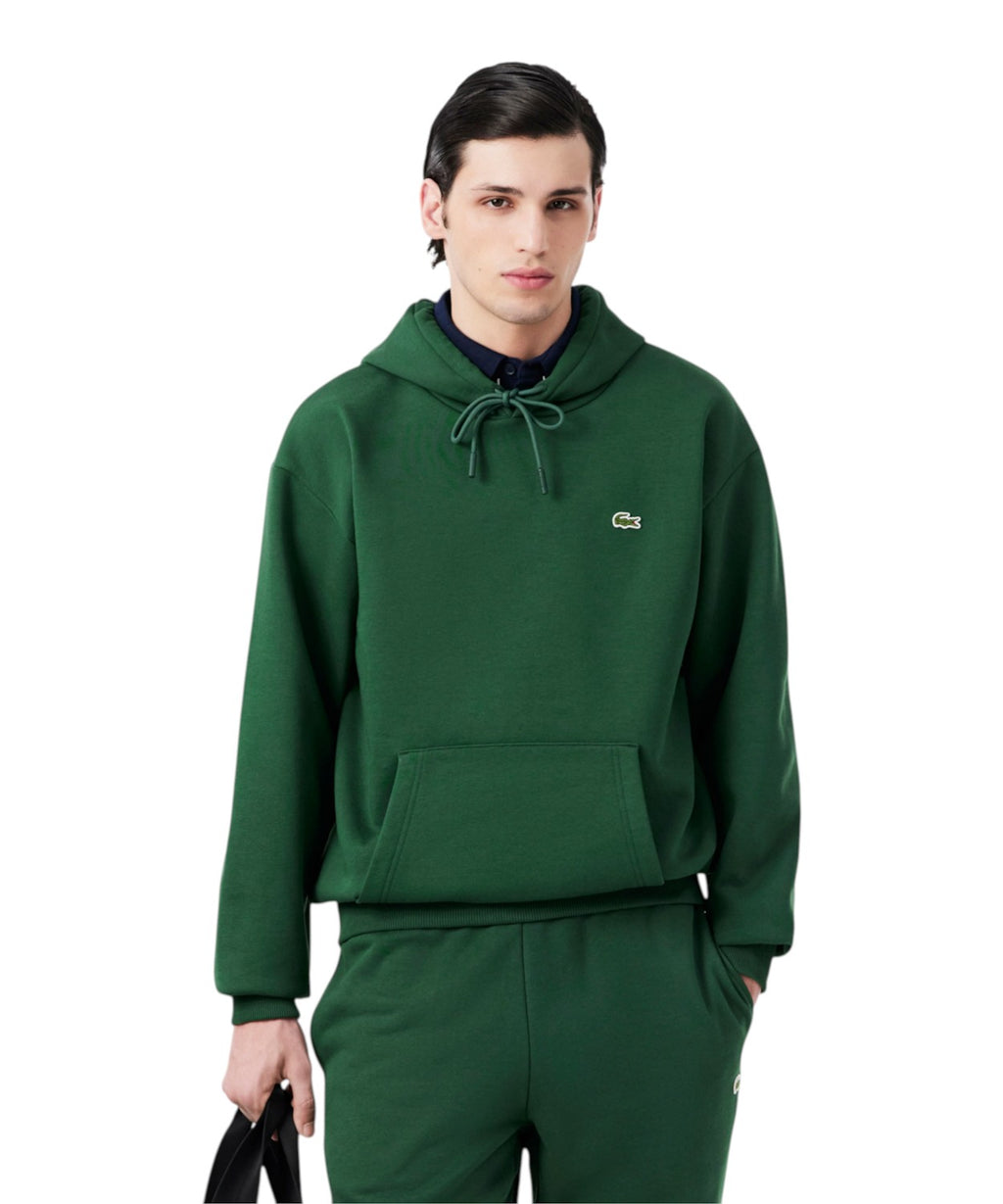 Felpa Cappuccio Cotone Organico Lacoste