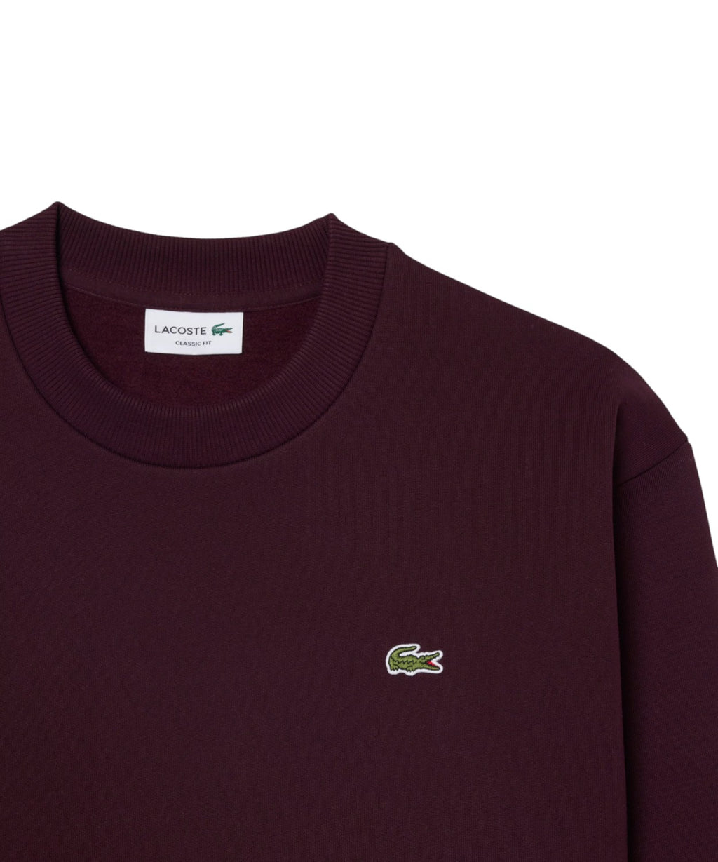 Sweat-shirt Lacoste en coton molletonné