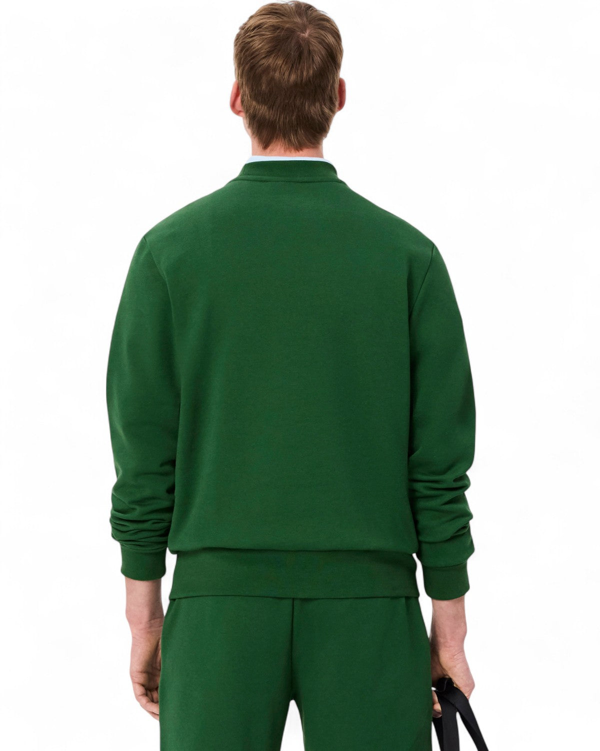 Felpa Girocollo in Pile con Logo Ricamato-LACOSTE-Felpe-Vittorio Citro Boutique