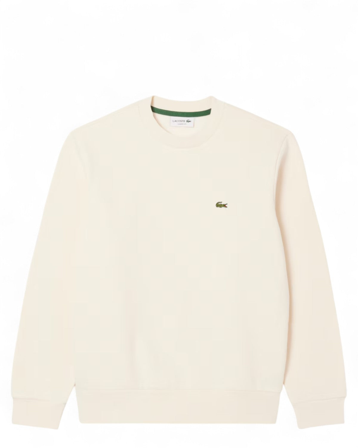 Felpa Girocollo in Pile con Logo Ricamato-LACOSTE-Felpe-Vittorio Citro Boutique