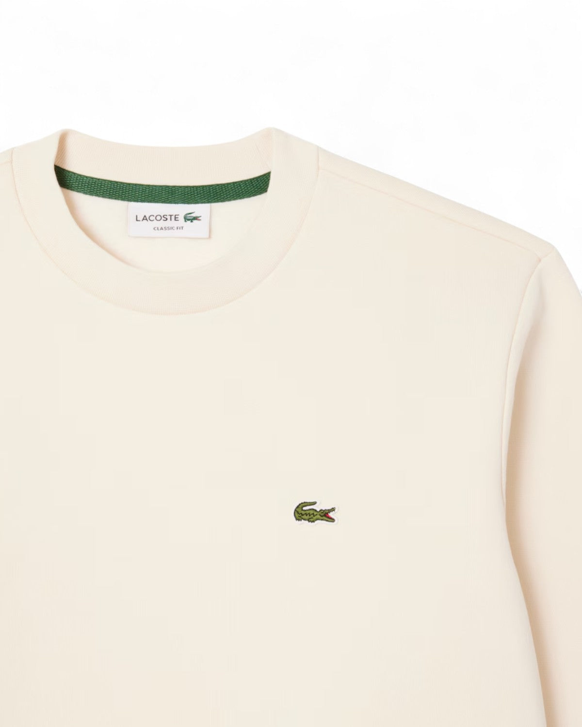 Felpa Girocollo in Pile con Logo Ricamato-LACOSTE-Felpe-Vittorio Citro Boutique