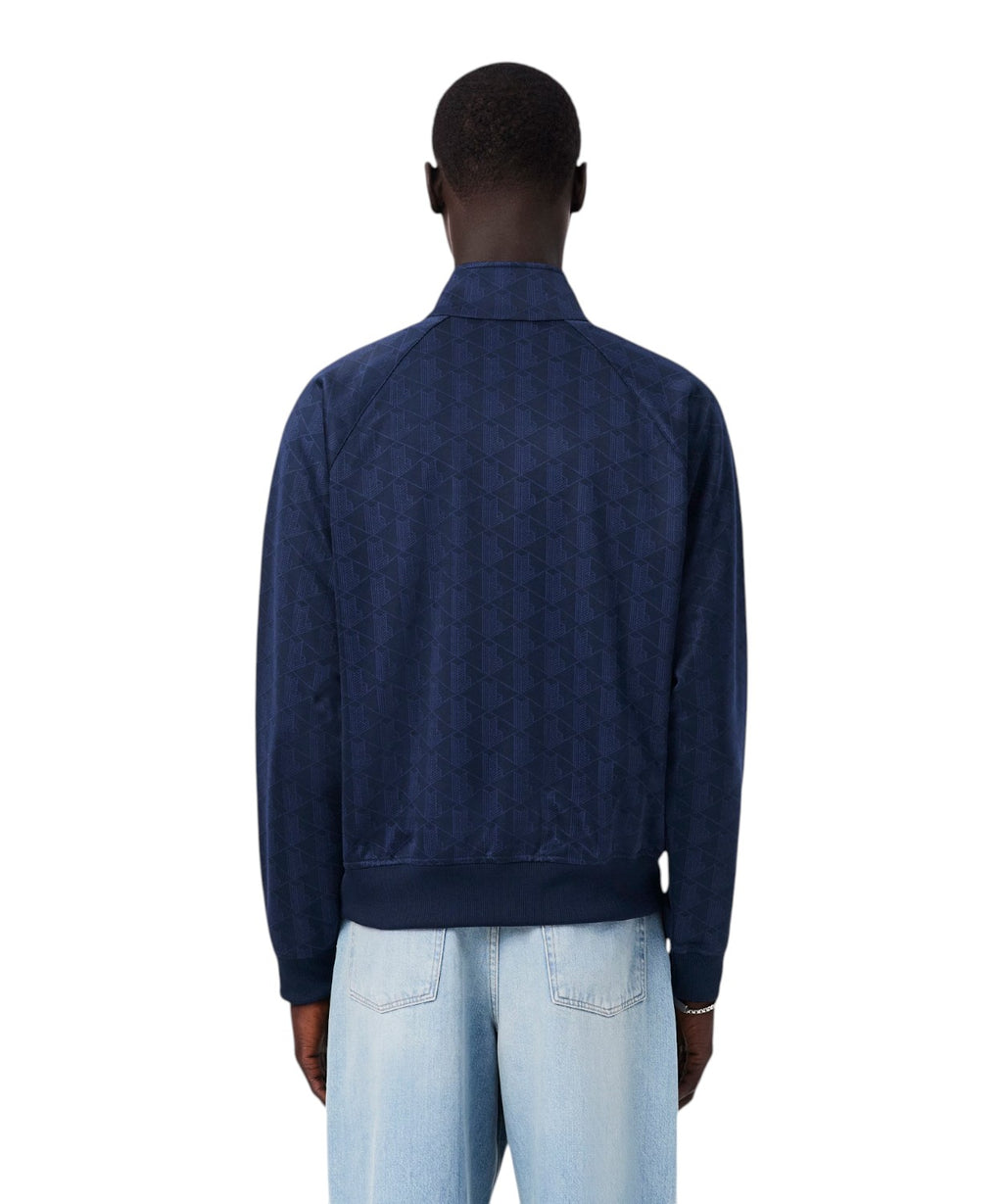 Veste Homme Lacoste zippée en jacquard monogrammé