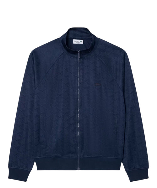 Veste Homme Lacoste zippée en jacquard monogrammé