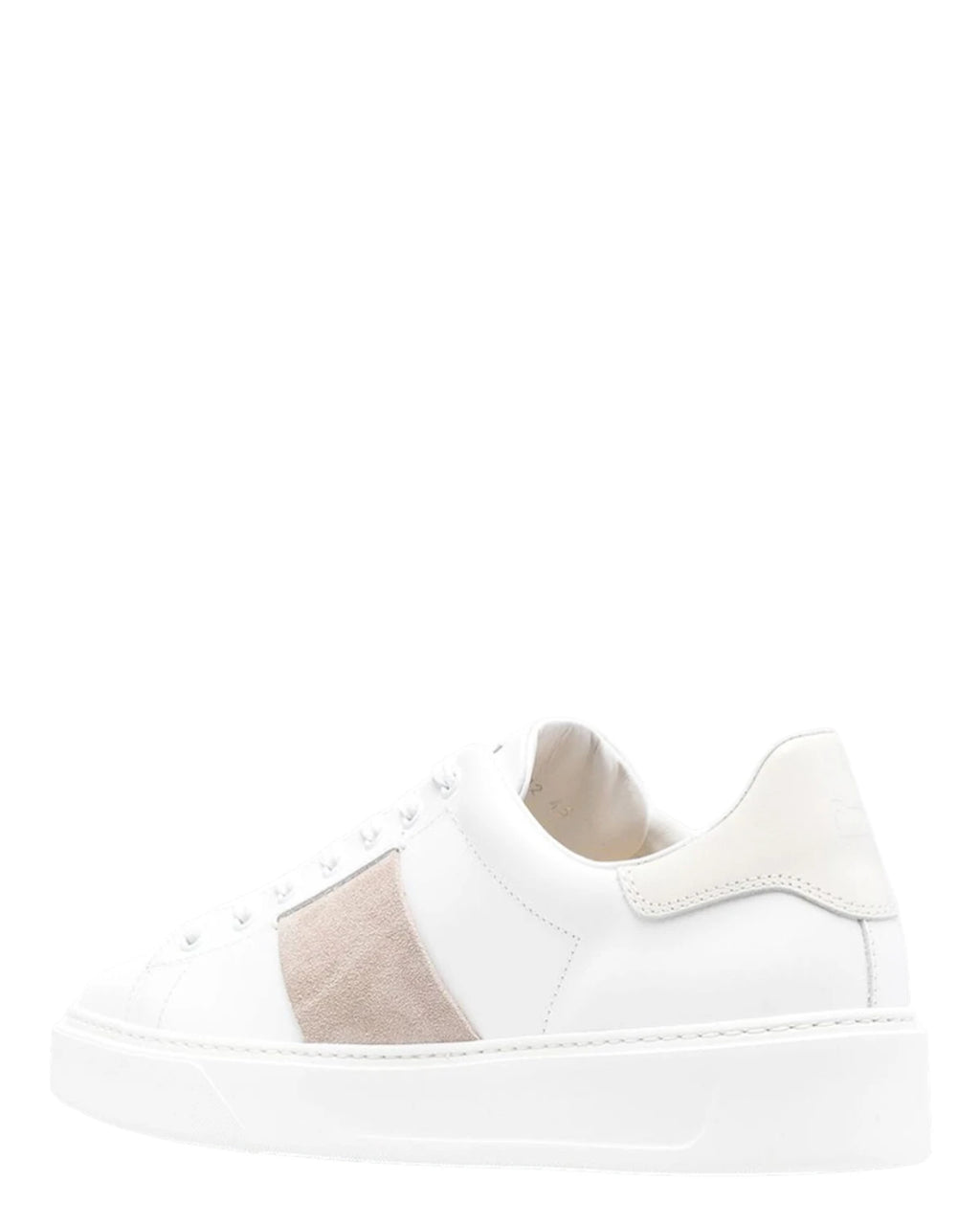 Baskets Woolrich Homme en Cuir Blanc et Suède