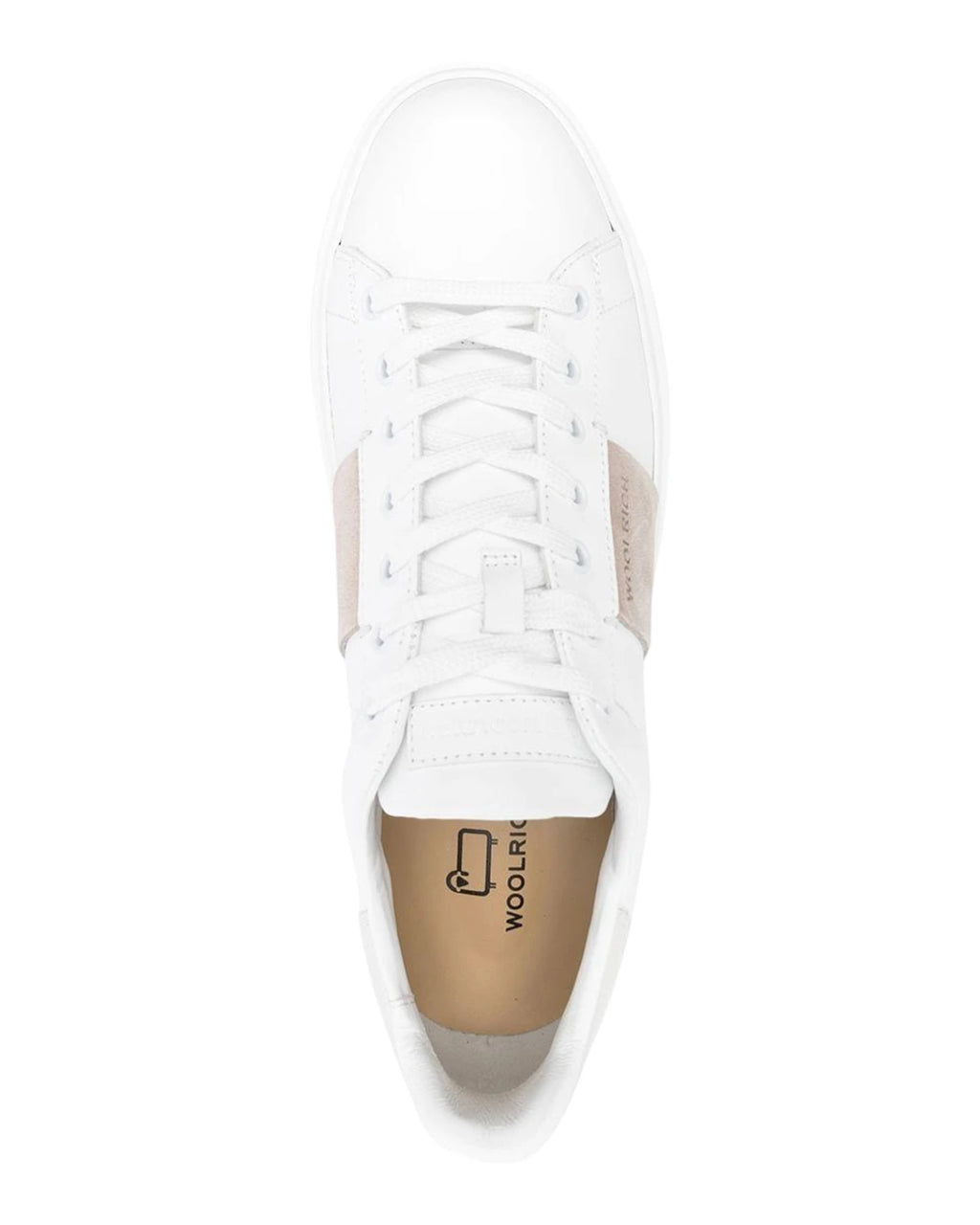 Baskets Woolrich Homme en Cuir Blanc et Suède