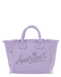 Borsa Colette Strass MC2 Saint Barth in canvas lavanda con tracolla-Mc2 Saint Barth-Borse a mano-Vittorio Citro Boutique